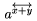 $a^{\overleftrightarrow{x+y}}$